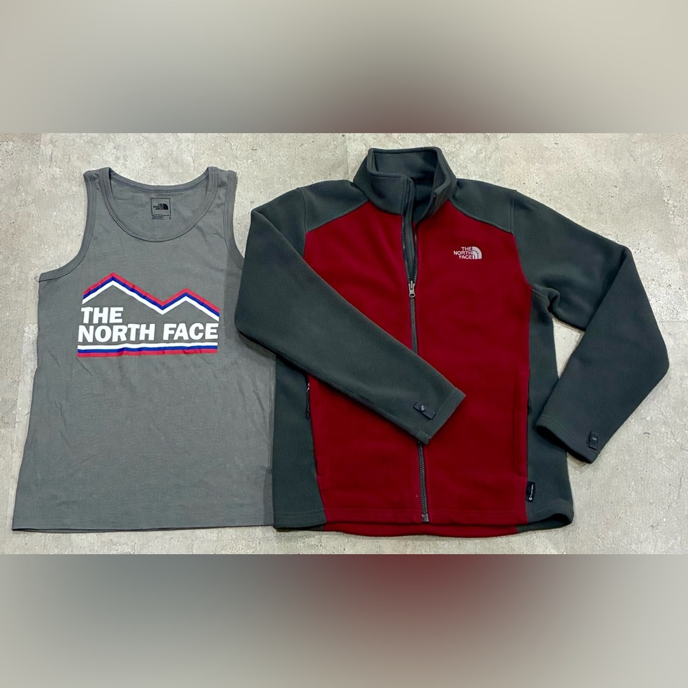 Men’s NORTH FACE “Flash Dry” Fleece Jacket & Tank Top, sz Small